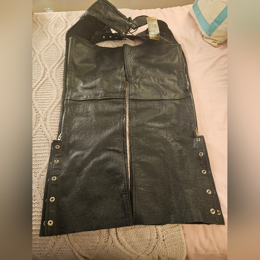 Black Leather Chaps